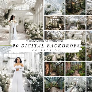 20 Digital Backdrops Blossoming Greenhouse Collection Maternity/Wedding Digital Backdrop, Digital Background for Maternity Photography