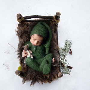 Newborn Digital Backdrop Woodland Bed Newborn Digital Background Snow Backdrop with Log Bed Newborn Composite