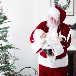 Christmas Newborn Digital Backdrop Santa Claus Digital Backdrop, Newborn Digital Background, Newborn Photography Overlay, Newborn Photo Prop