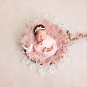 Newborn Digital Backdrop Pink Girly Nest Newborn Digital Background, Newborn Photography Backdrop