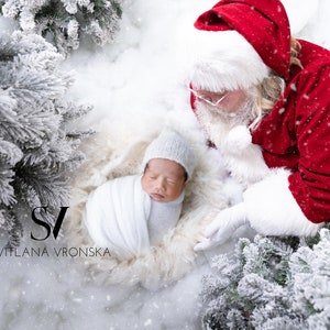 Santa Claus Christmas Digital Backdrop Newborn Digital Background