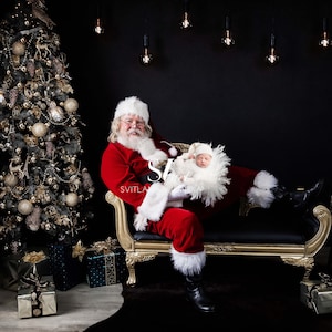 Newborn Digital Backdrop Santa Claus Newborn Digital Background