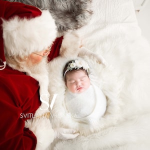 Santa Claus Digital Backdrop Newborn Digital Background, Newborn Photography Composite, Newborn Christmas Backdrop