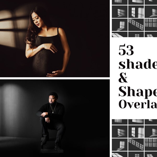 53 Window Shadows and Shapes Digital Overlays Bundle, portrait Digital Overlay Digital Background Shades Overlay Photoshop Overlays