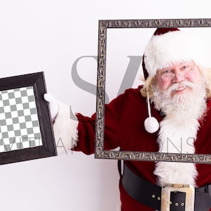Santa Claus Christmas Digital Backdrop Easy to Edit Digital Background Edit in Photoshop or Canva
