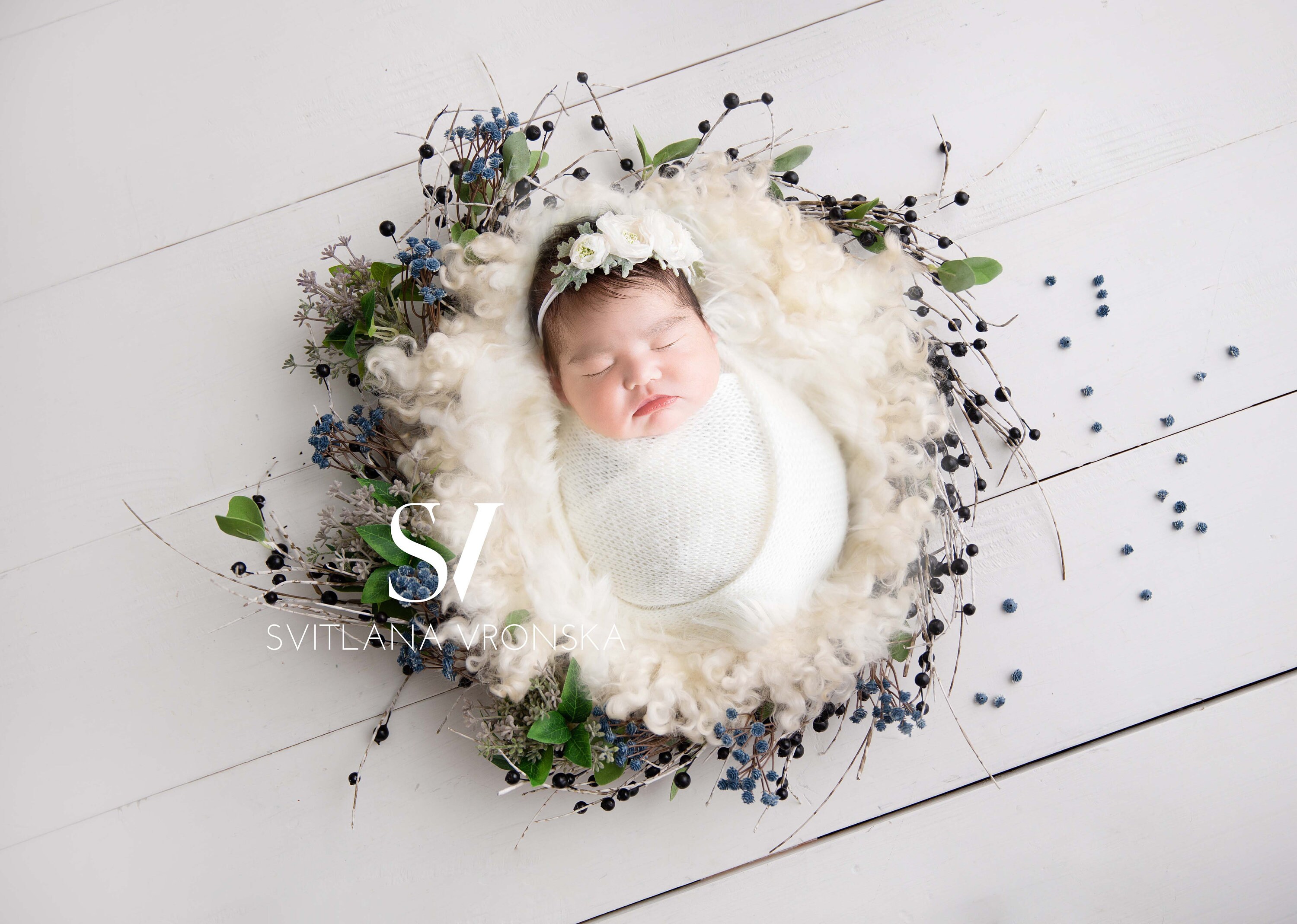 Newborn Digital Backdrop Newborn Wreath Floral Backdrop Nest, Newborn Composite, Newborn Digital Backgroun Digital Download