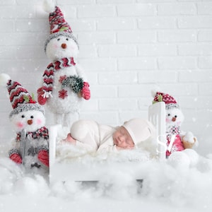 Snowy Winter Digital Backdrop Christmas Newborn Digital Background