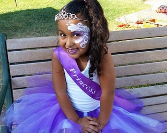 Purple & White Princess Tutu Baby Toddler Girl Birthday Tutu