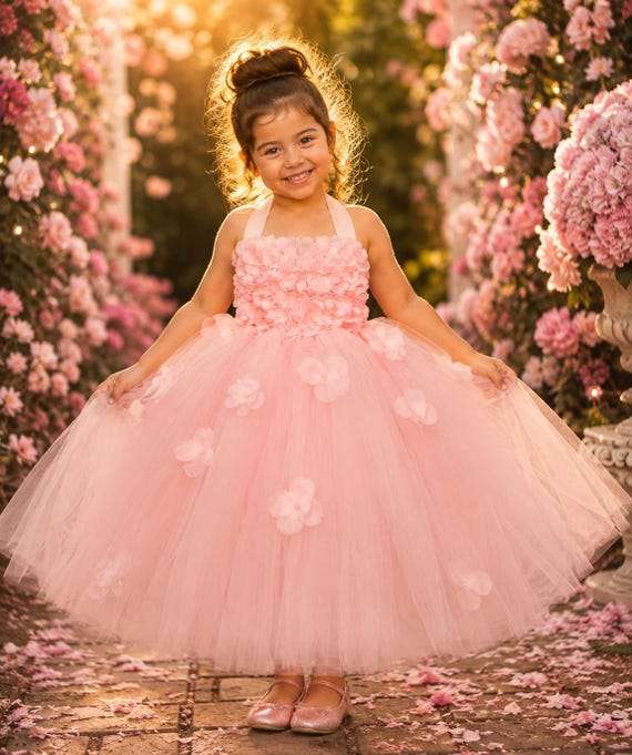 formal tutu dresses Pink Dress Baby Toddler Girl Birthday Dress Cake Smash Pink Wedding Evening gown