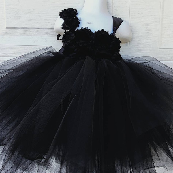 Black Tutu Dress Baby Toddler  Pink Girl Birthday Dress Cake Smash Wedding