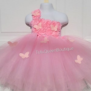 Pink Butterfly Tutu Dress, Baby Dress ,Toddler Dress, Girl Dress, Butterfly Birthday Dress ,Cake Smash , lilac Wedding