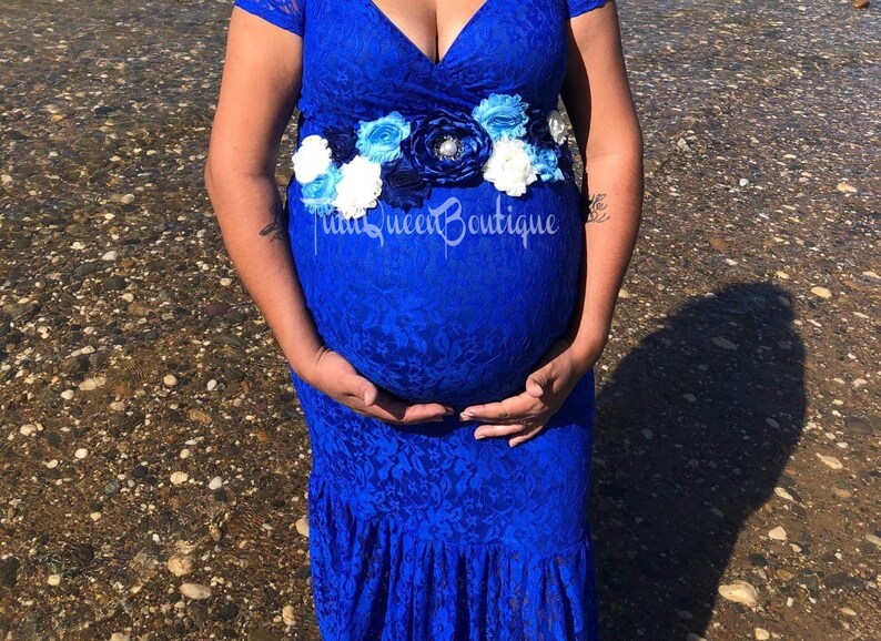 royal blue dress for baby shower