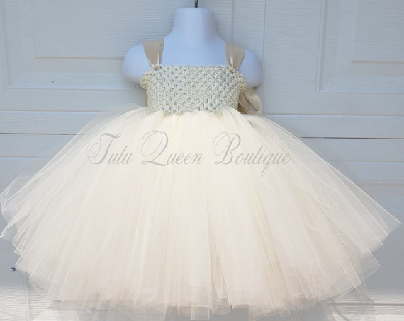 ivory tutu flower girl dresses