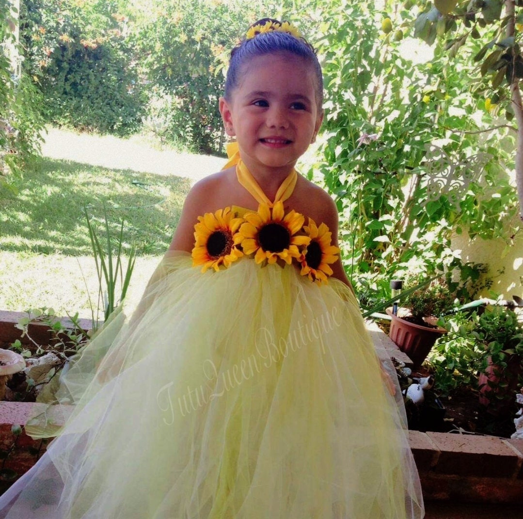 Sunflower Tutu Flower Girl Dresses Fall Autumn Sunflower Fairy Princess Dress For Girls Thanksgiving Sunflower Tutu Flower Girl Dresses Fall Autumn Sunflower Fairy Princess Dress For Girls Thanksgiving