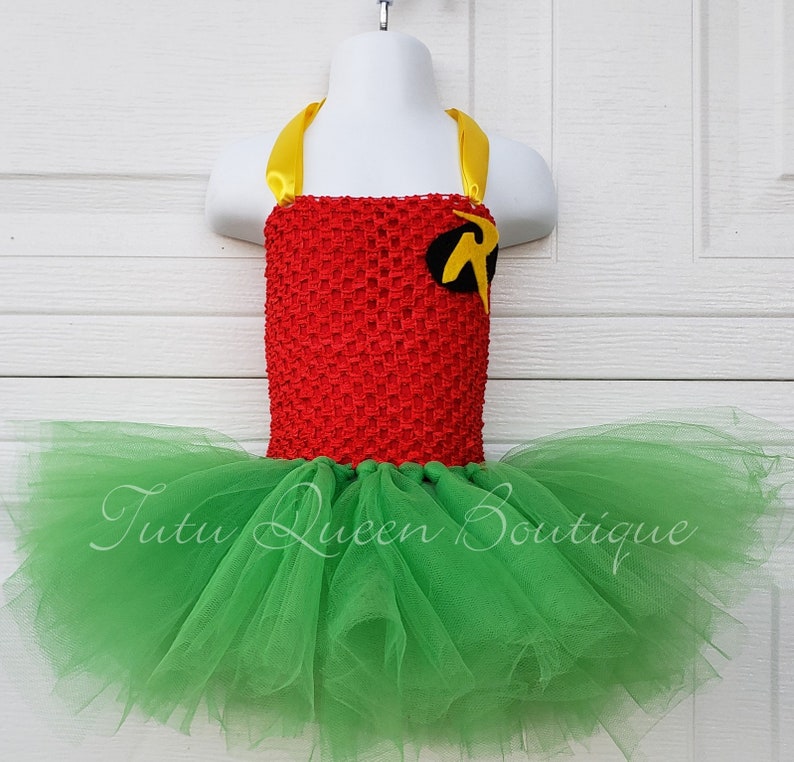 Robin Super Hero Tutu Dress Girl Toddler Baby Costume Birthday