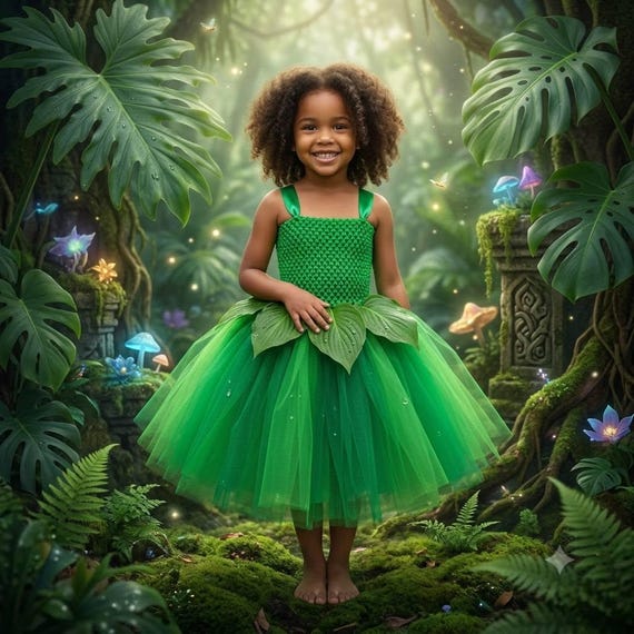 green things to dress up as Tutu Girl Costume Jungle Birthday custom_dance_costume