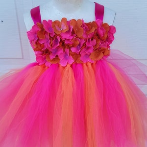 Pink and Orange Birthday Dress - Etsy