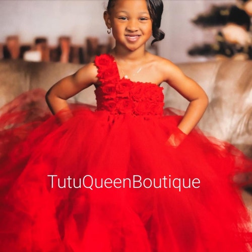 red dress with tutu Ooh La La Couture Girls Gingerbread this nan is tailored to perfection Red Tutu Dress, Red Baby