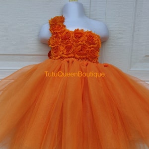 Orange Tutu Dress Baby Toddler Girl Birthday Dress Cake Smash  Fall Wedding