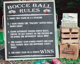 Bocce Ball Rules Print: Backyard Lawn Game Instructions (Digital Download)