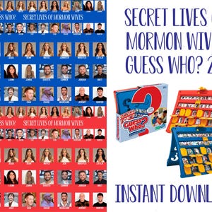 Secret Lives of Mormon Wives Guess Who Game: Reality TV Edition (PDF Download)
