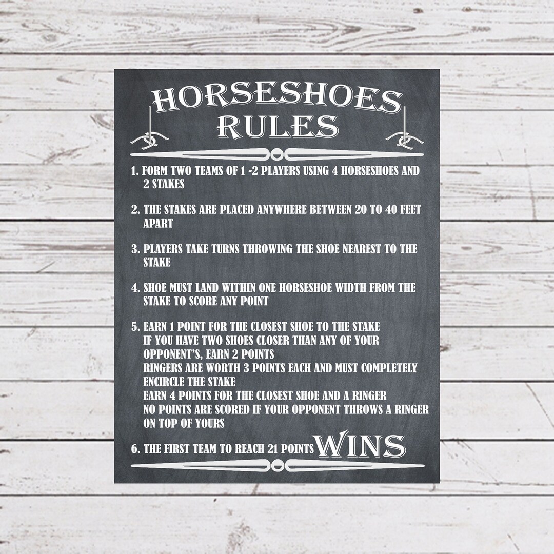 Horseshoes Rules, Horseshoes Instructions, Yard Games, Outdoor Game