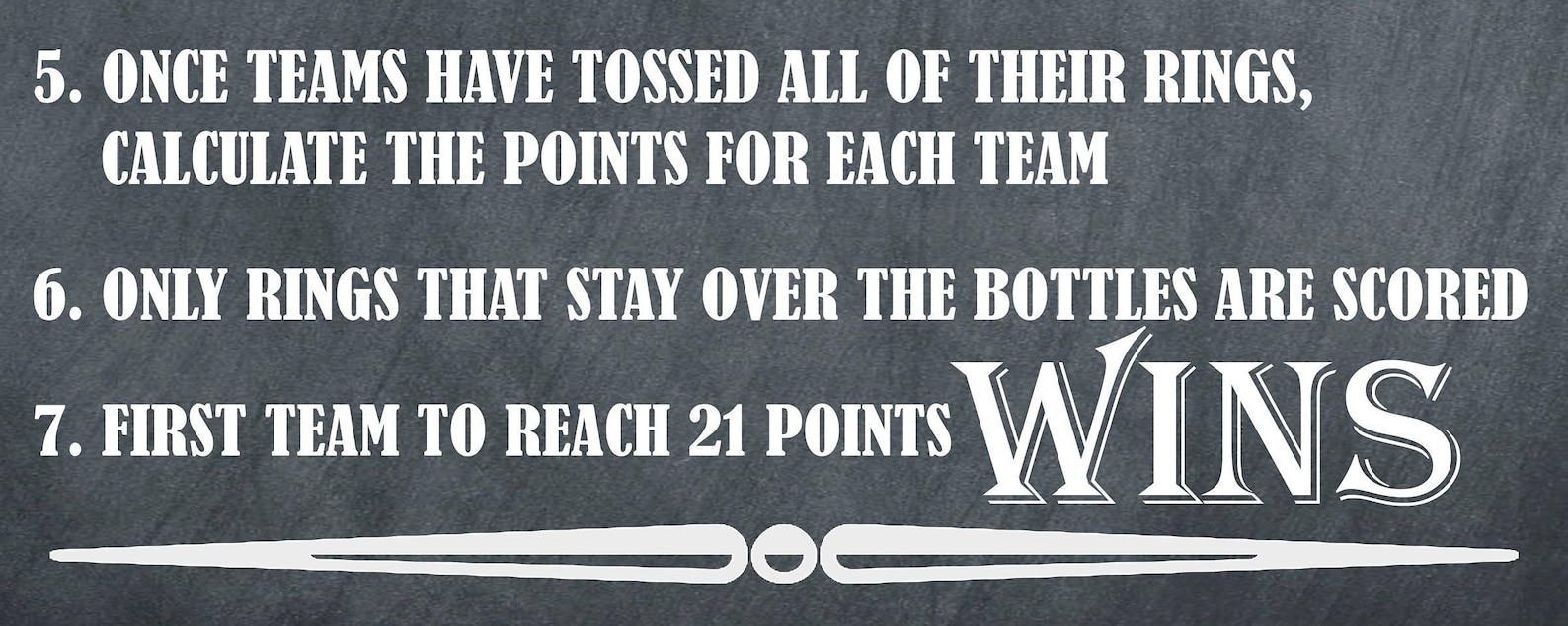 Bottle Ring Toss Sign Poster Yard Games Ring Toss Rules Etsy