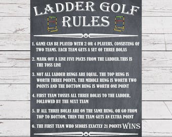 Ladder Golf Rules Print: Yard Game Instructions (Digital Download)