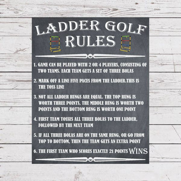 Ladder Golf Rules, Ladder Toss, Ladder Ball, Yard Games, Outdoor Party Games, Yard Signs, Wedding Lawn Games, Wedding Games, Backyard Games