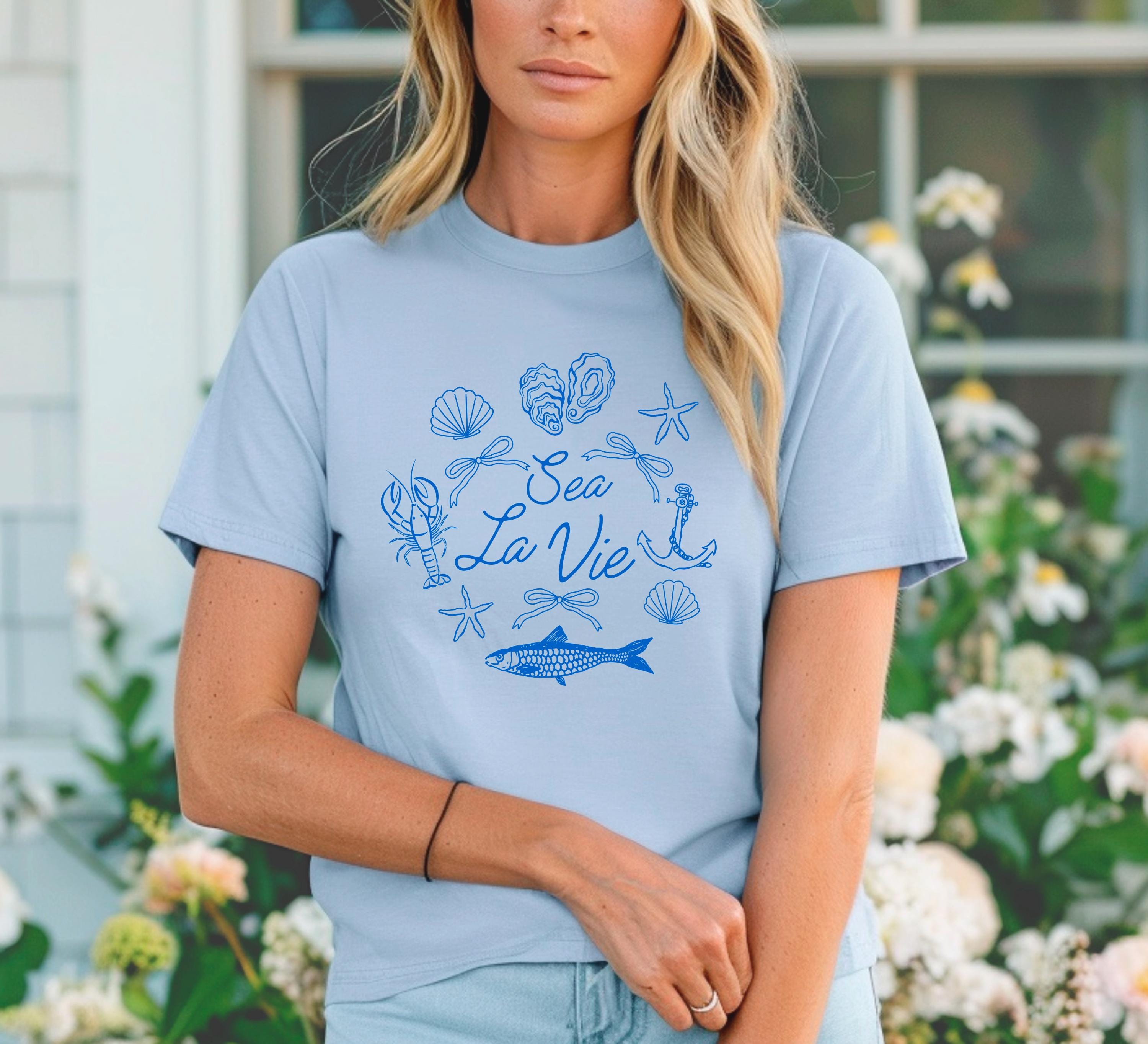 Sea La Vie T-shirt: Coastal Graphic Tee, Ocean Lover Gift - Etsy