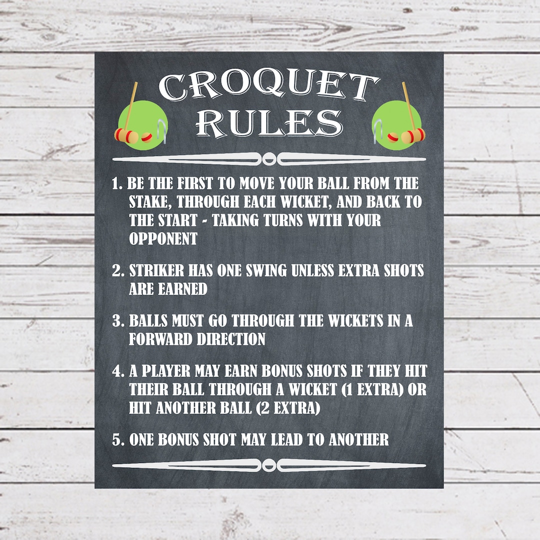 Croquet Rules, Yard Games, Croquet Instructions, Outdoor Party Games