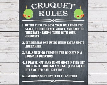 Croquet Rules, Yard Games, Croquet Instructions, Outdoor Party Games, Wedding Lawn Games, Wedding Games, Backyard Games