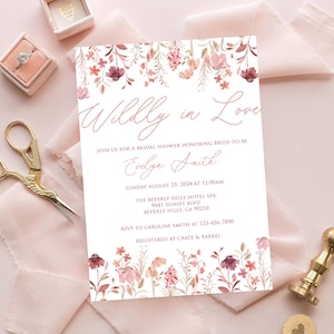 Wildflower Bridal Shower Invitation: Romantic Garden Party (Digital Download)
