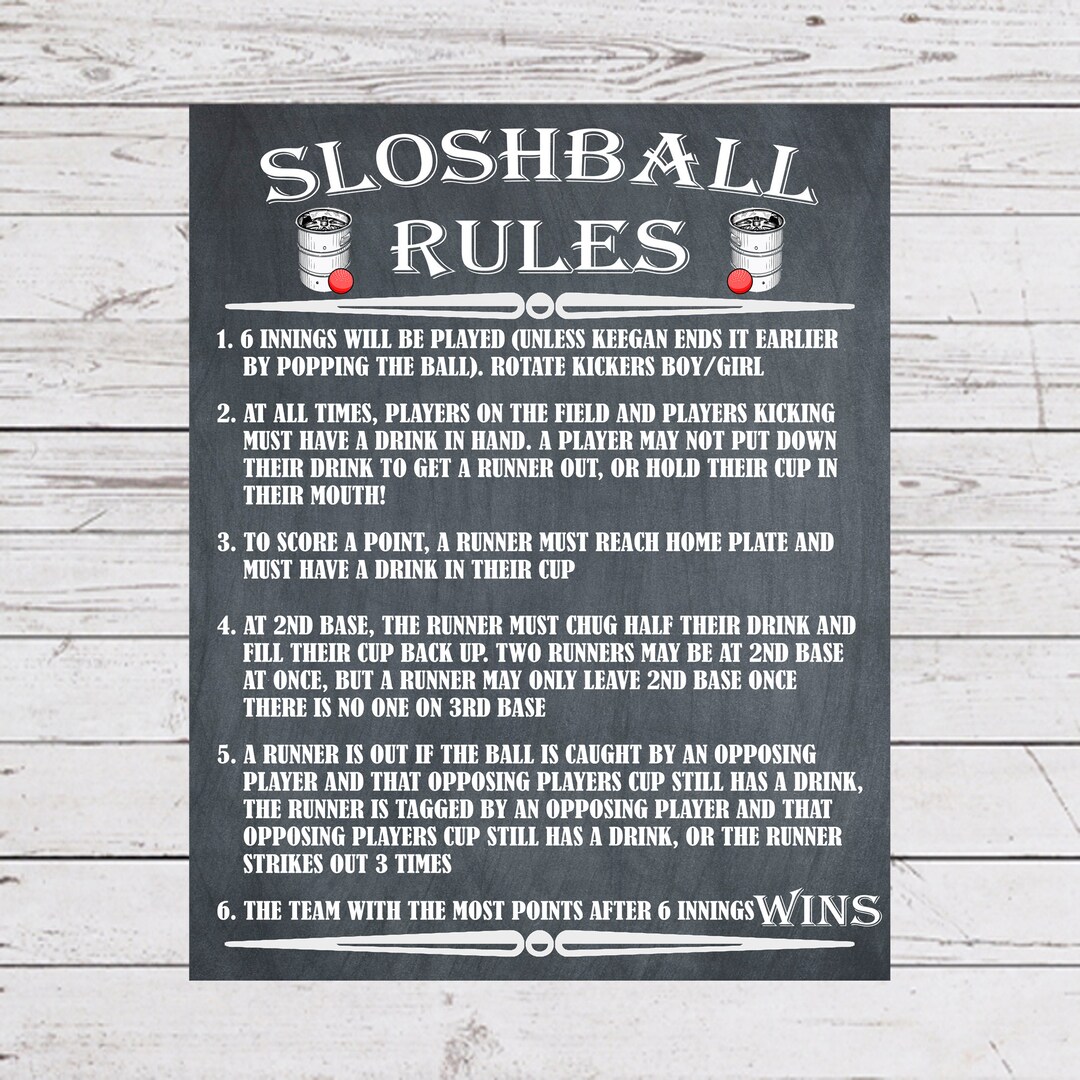 Sloshball Rules, Kickball Game Rules, Softball Rules, Outdoor Party