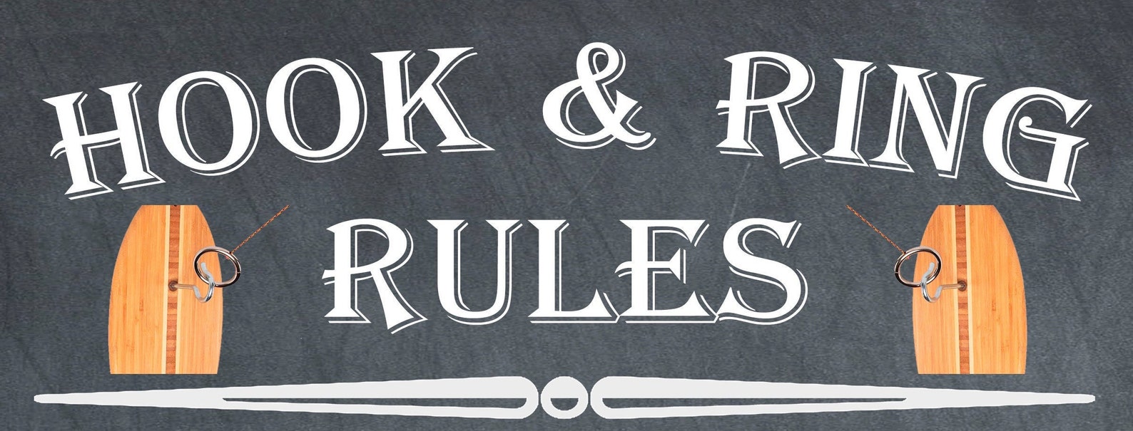 Hook and Ring Rules Ring Toss Instructions Yard Game Signs Etsy
