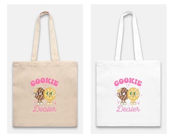 Cookie Dealer Heavy Cotton Tote Bag, Girl Scout Leader Gift