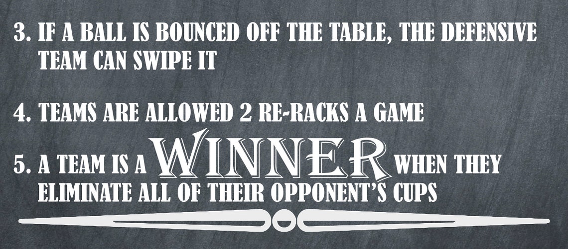 Beer Pong Rules Beer Pong Sign Poster Drinking Games Yard Etsy