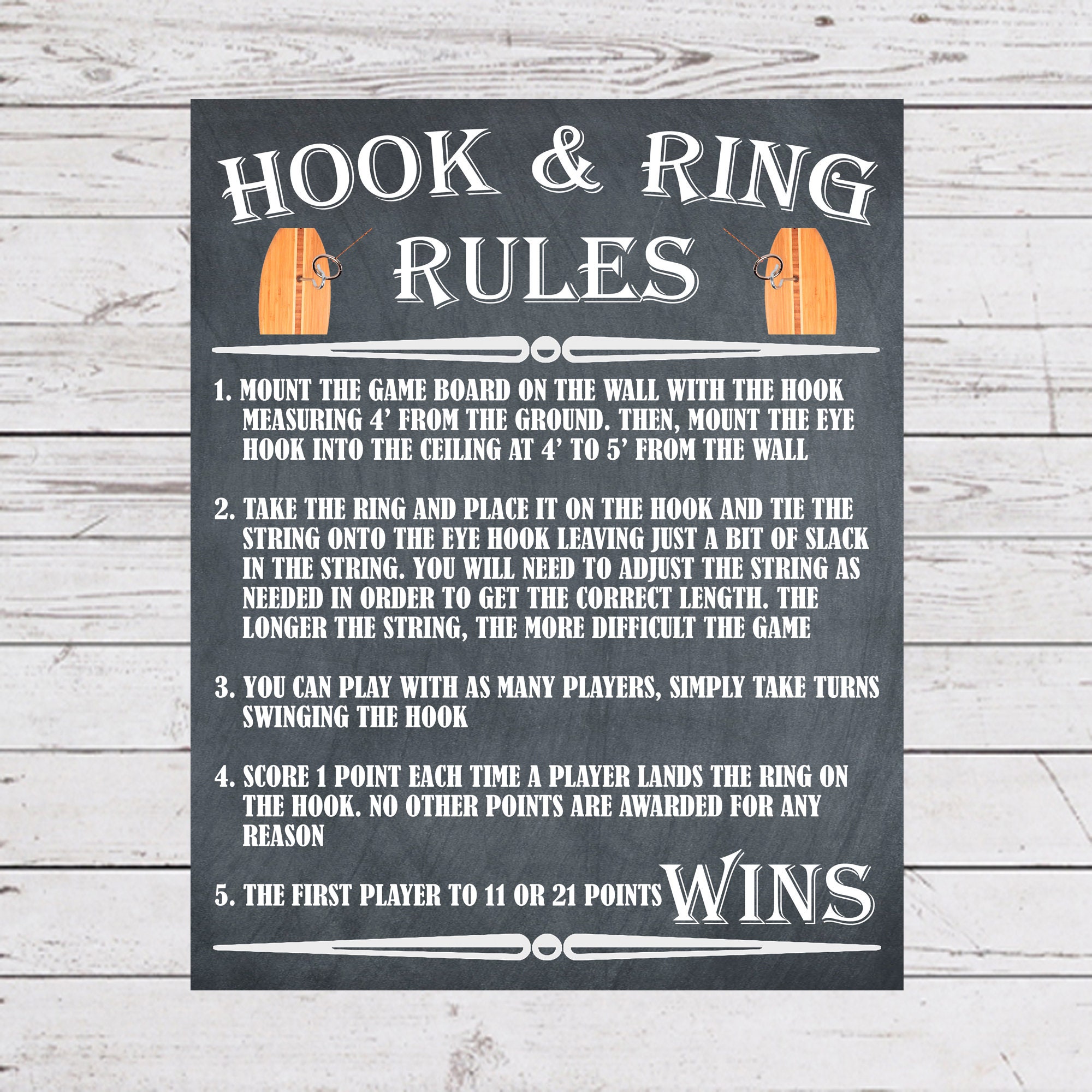 Ring Toss Rules Ring Toss Sticks Instructions (Download Now) - Etsy |  Starting line