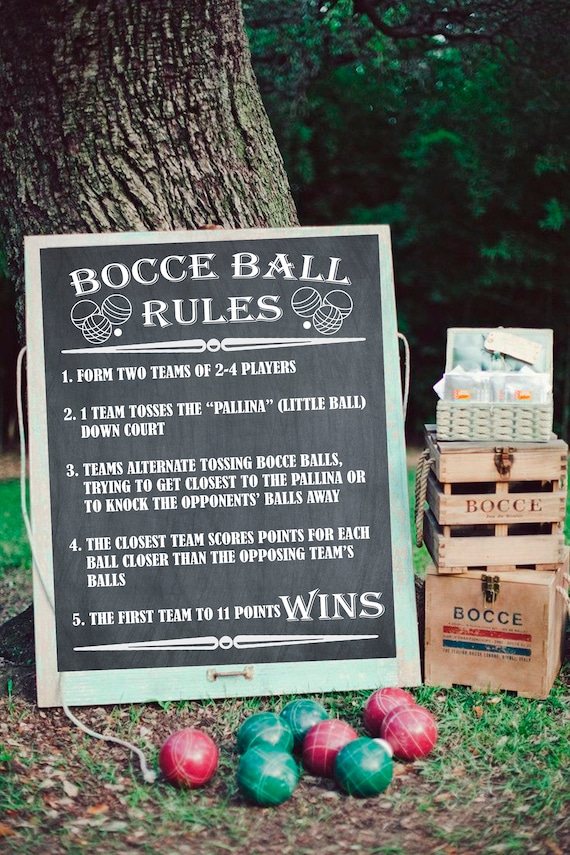 Bocce Ball Rules Bocce Ball Instructions Yard Games Outdoor Etsy