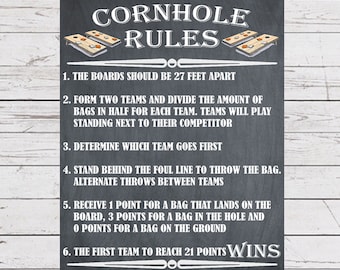 Cornhole Rules Print: Backyard Game Instructions (Digital Download)