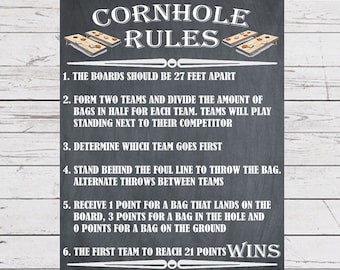 Cornhole Rules, Bean Bag Toss Game, Cornhole Instructions, Yard Games, Outdoor Party Games, Wedding Lawn Games, Backyard Games