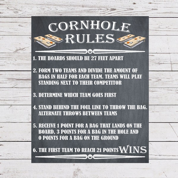 Cornhole Rules, Bean Bag Toss Game, Cornhole Instructions, Yard Games, Outdoor Party Games, Wedding Lawn Games, Backyard Games