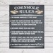 Cornhole Rules, Yard Games, Cornhole Sign, Outdoor Party Games, Wedding Lawn Games, Backyard Games 