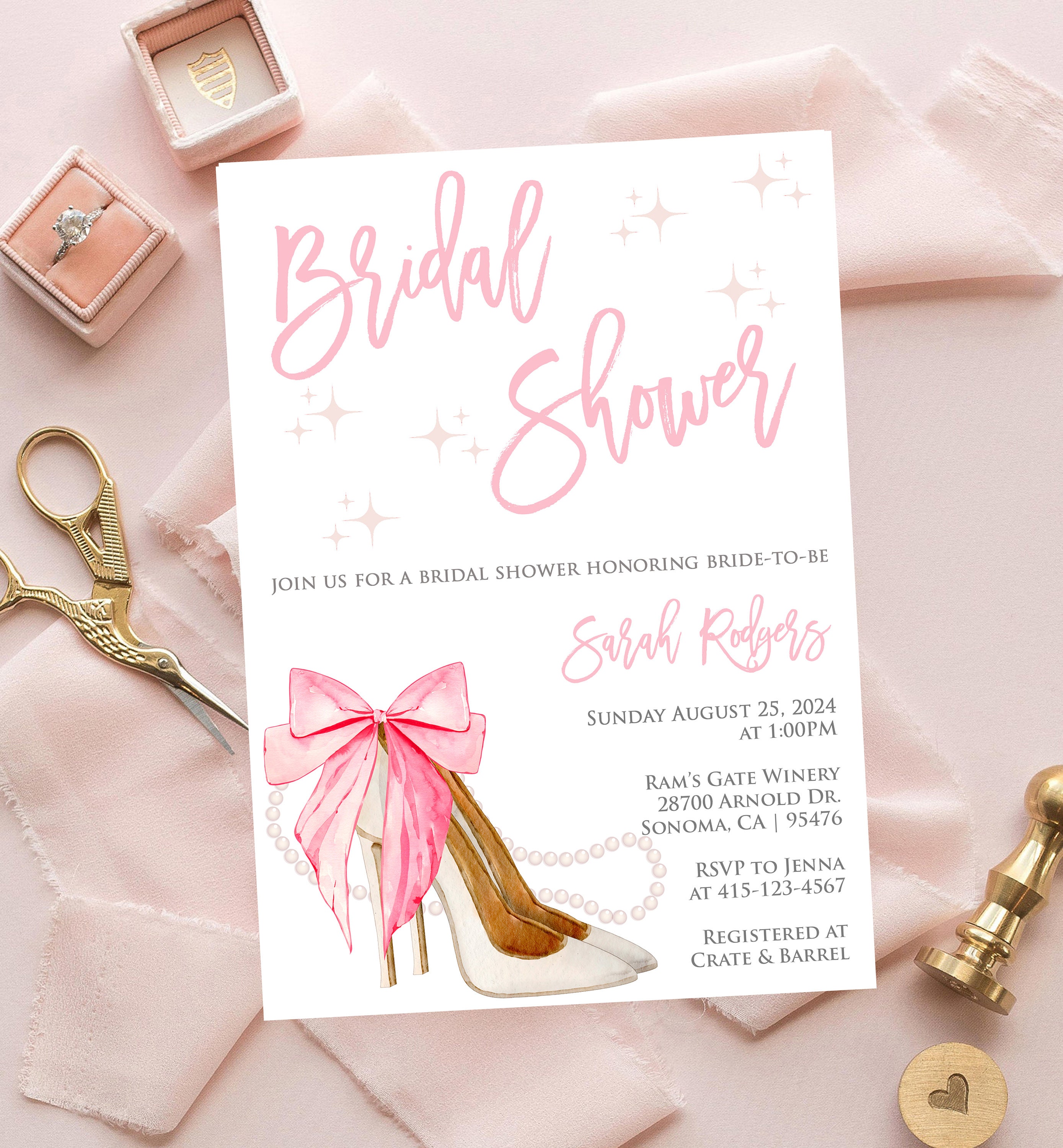 Bridal shower heels best sale