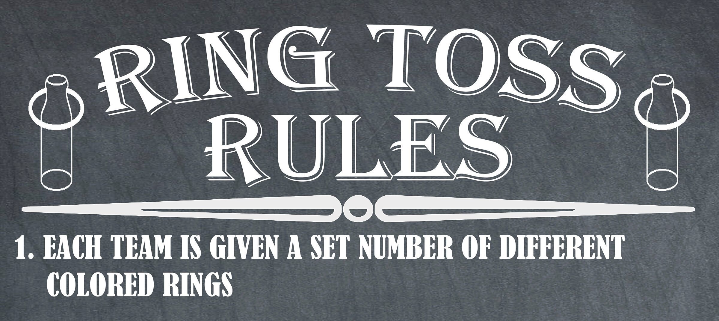 Bottle Ring Toss Sign Poster Yard Games Ring Toss Rules Etsy Australia