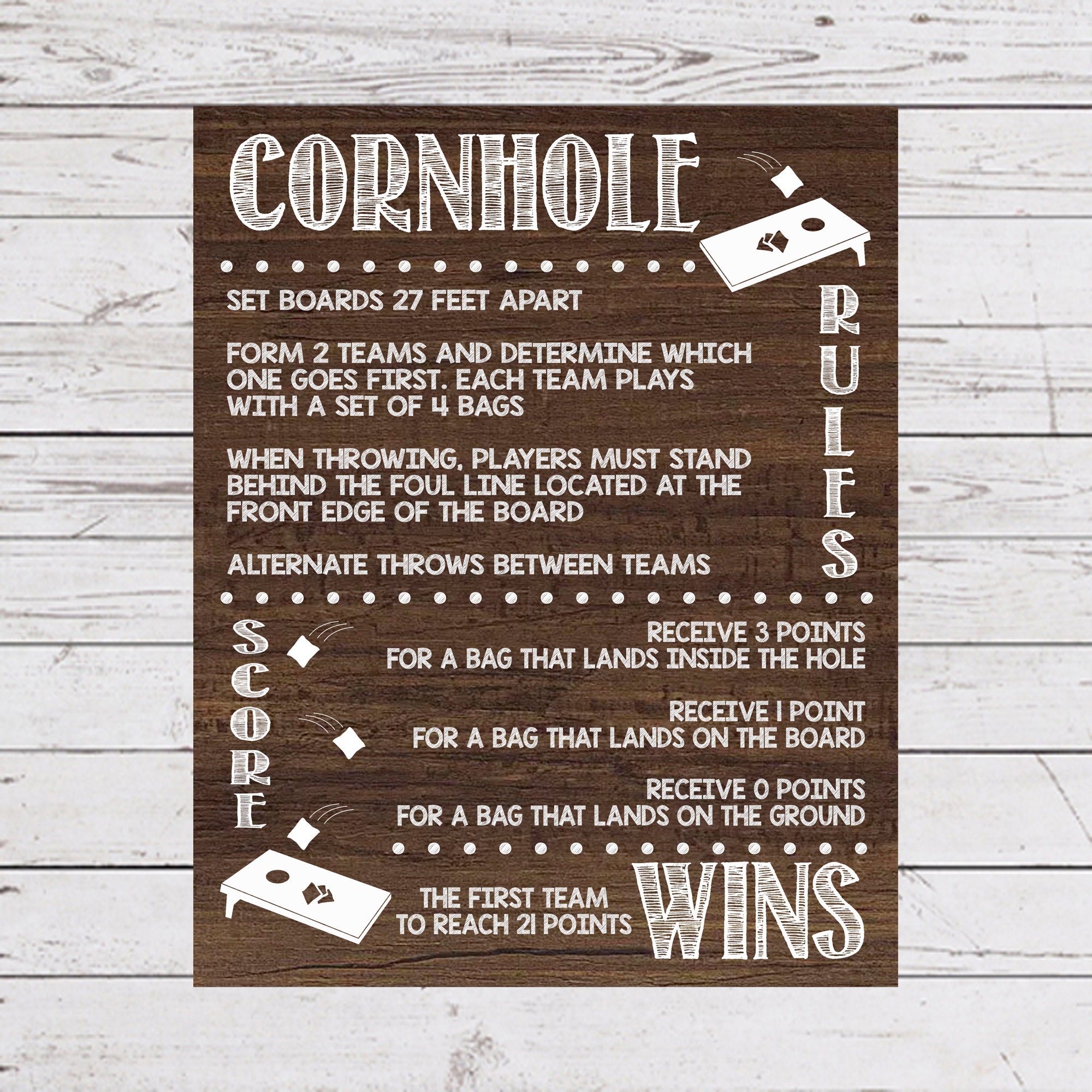 cornhole-rules-bag-toss-rules-yard-games-cornhole-sign-etsy