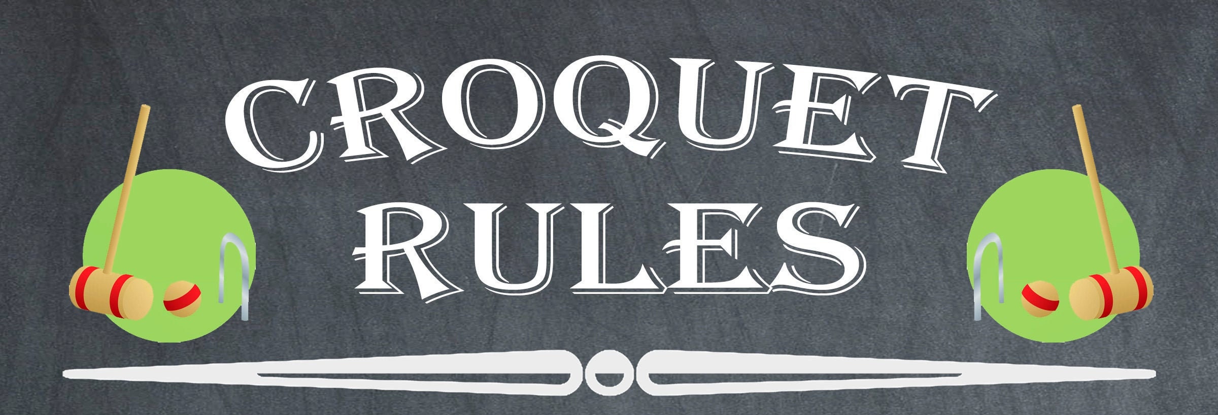 Croquet Rules Instructions Yard Games Croquet Sign Outdoor Etsy UK