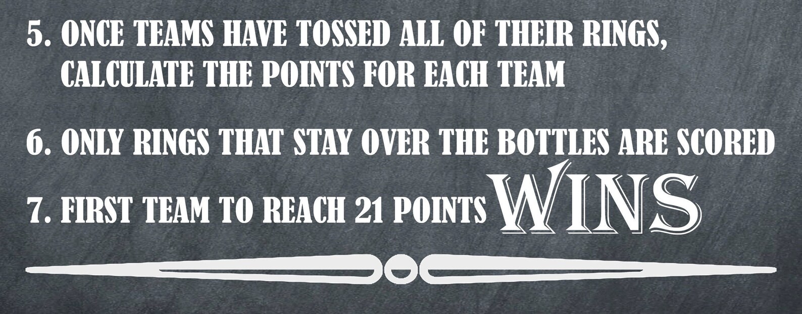 Bottle Ring Toss Sign Poster Yard Games Ring Toss Rules Etsy Canada