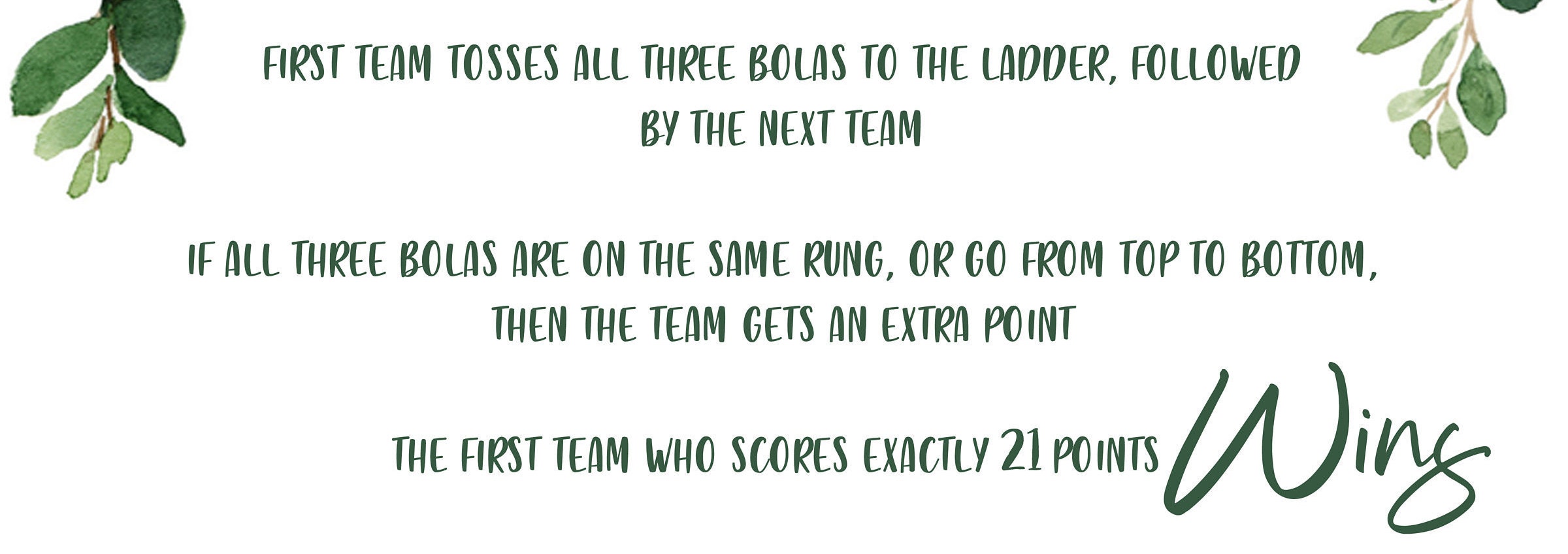 Ladder Golf Rules Ladder Toss Ladder Ball Yard Games Etsy