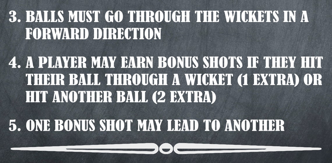 Croquet Rules Instructions Yard Games Croquet Sign Outdoor Etsy